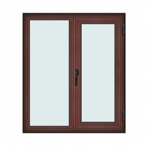 Fereastra 120x140cm, 2 canate, mahon, dreapta si rabatare, Klass, 7cm, 6 camere, 2 garnituri