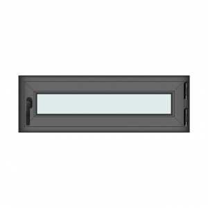 Fereastra 120x40cm, 1 canat, antracit, dreapta si rabatare, Klass, 7cm, 6 camere, 2 garnituri - Img 1