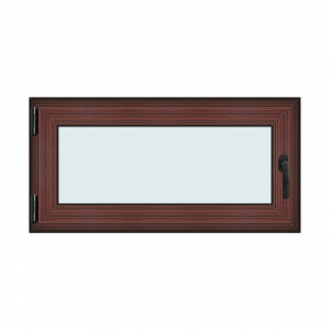 Fereastra 120x60cm, 1 canat, mahon, stanga si rabatare, Klass, 7cm, 6 camere, 2 garnituri