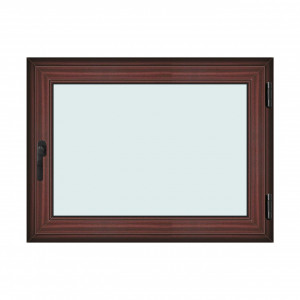 Fereastra 120x90cm, 1 canat, mahon, dreapta si rabatare, Klass, 7cm, 6 camere, 2 garnituri