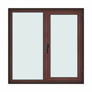 Fereastra 150x150cm, 2 canate, mahon, dreapta si rabatare, Klass, 7cm, 6 camere, 2 garnituri