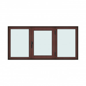 Fereastra 210x100cm, 3 canate, mahon, dreapta si rabatare, Klass, 7cm, 6 camere, 2 garnituri - Img 1