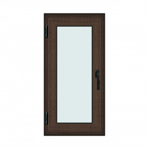 Fereastra 60x120cm, 1 canat, wenge (tabac), stanga si rabatare, Klass, 7cm, 6 camere, 2 garnituri
