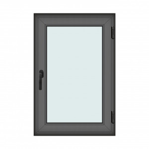 Fereastra 80x120cm, 1 canat, antracit, dreapta si rabatare, Klass, 7cm, 6 camere, 2 garnituri