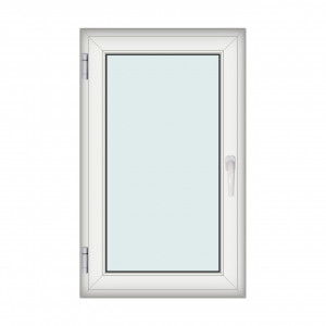 Fereastra 80x130cm, 1 canat, alb, stanga si rabatare, Klass, 7cm, 6 camere, 2 garnituri - Img 1