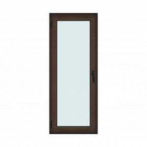 Fereastra 80x200cm, 1 canat, wenge (tabac), stanga si rabatare, Klass, 7cm, 6 camere, 2 garnituri