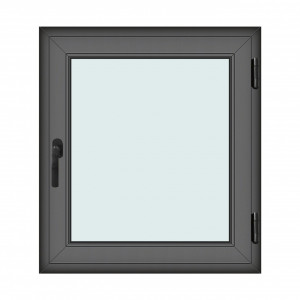 Fereastra 90x100cm, 1 canat, antracit, dreapta si rabatare, Klass, 7cm, 6 camere, 2 garnituri - Img 1