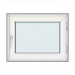 Fereastra 90x70cm, 1 canat, alb, dreapta si rabatare, Klass, 7cm, 6 camere, 2 garnituri - Img 1