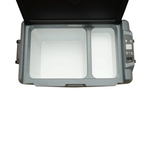 Frigider auto 35L cu compresor 12V-24V-220V, 60W, afisaj LCD, zona dubla de racire, USB 630x390x390mm, BK99976 - Img 9