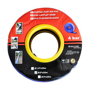 Furtun plat, siliconat pentru irigat din PVC 2 toli lungime 20m, Cod: BK90869, Brand: BRECKNER GERMANY - Img 3