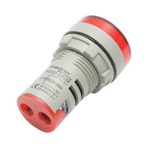 Indicator digital ampermetru LED rosu 50-500V AC Ø 22mm Breckner Germany, BRECKNER GERMANY, BK76660 - Img 3