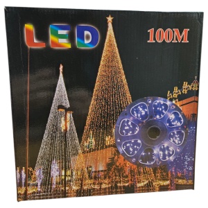 Instalaţie de Crăciun 100 m – lumină alb cald pentru decor festiv - Img 3
