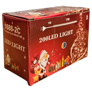 Instalație Luminoasă 200 LED – 18 m, Fir Negru, Becuri Multicolore - Img 5
