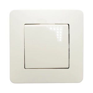 Intrerupator simplu alb incastrat 220V, 10AX, PC 80x80mm, DISRP46 - Img 2