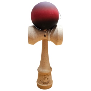 Kendama Grip din Lemn – 18 cm, Bilă Cauciucată Antiderapantă, Model Colorat Degradé - partea superioara Violet