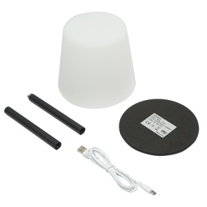 Lampa de masa LED de exterior 2W reincarcabila, 3.7V 1200mAh, USB 5V 1A, negru, Cod: BK69926, Brand: BRECKNER GERMANY - Img 2