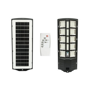 Lampa solara LED iluminat stradal 300W cu panou solar 15W, baterie LiFePO4 12000mAh, senzor miscare, telecomanda, prindere stalp IP67 Breckner Germany, BK00619