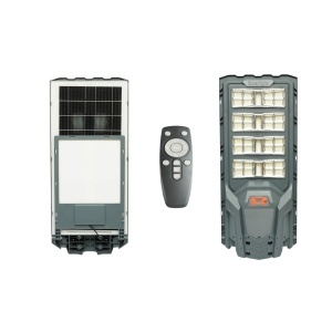 Lampa solara LED iluminat stradal 800W cu panou solar 40W, baterie LiFePO4 30000mAh, senzor miscare, telecomanda, prindere stalp IP65 Breckner Germany, BK00166