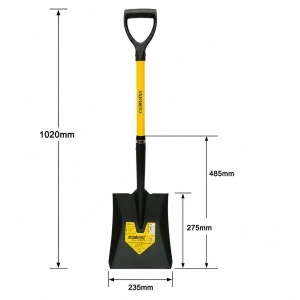 Lopata otel dreapta 235x275x1020mm, coada din fibra de sticla cu maner D Crownman, BK00407 - Img 2