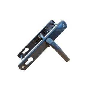 Maner usa, aluminiu, cu arc, latime sild 35mm, interax 92mm, antracit, reversibil, tija si suruburi incluse, Glasspandoor - Img 1