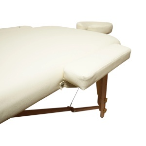 Masa de masaj pliabila portabila 3 zone, cadru lemn, spuma 5cm, inaltime 55-76cm, piele ecologica crem 60x213cm THOR, THOR, 40TH435 - Img 9
