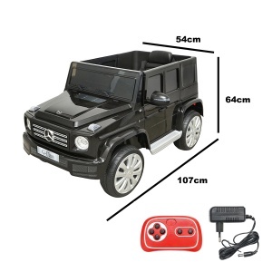 Masinuta electrica cu baterie 6V/7Ah si telecomanda pentru copii Mercedes G500 JJ2077 negru, DISLF37, LEAN CARS