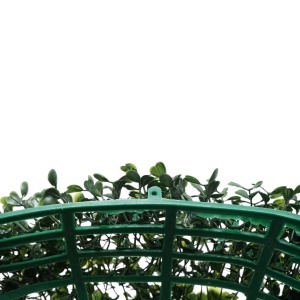 Minge decorativa artificiala verde cu frunze tip buxus 40cm, BK99239 - Img 5