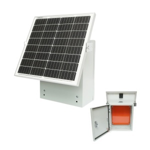 Panou solar 30W pentru aparat gard electric si baterie 420x405x25mm cu tablou metalic 400x300x150mm IP65 Breckner Germany, BRECKNER GERMANY, BK88680