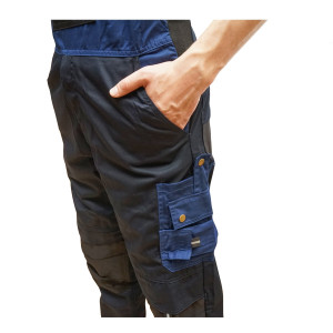 Pantaloni de lucru cu pieptar, salopeta din poliester cu bumbac, albastru navy, M, Cod: BK77220, Breckner Germany - Img 6