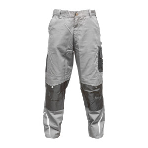 Pantaloni de lucru, poliester cu bumbac, gri cu negru, M, Cod: BK77230, Breckner Germany