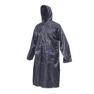 Pelerina cu gluga impermeabila XL din poliester cu membrana PVC fante de aerisire, 2 buzunare si fermoar navy blue, Cod: BK77397, Germany - Img 2