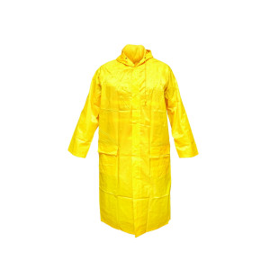 Pelerina cu gluga impermeabila XXL din poliester cu membrana PVC fante de aerisire, 2 buzunare si fermoar galben, Cod: BK77401, Breckner Germany - Img 3