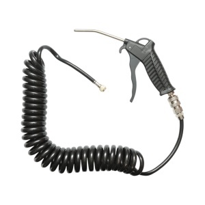 Pistol suflat aer comprimat cu duza 120mm, furtun spiralat 5m si cupla rapida mama 1/4, DISRK67