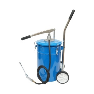 Pompa de gresare manuala 25kg cu roti si furtun 1.5m Breckner Germany, DISUZ68 - Img 2