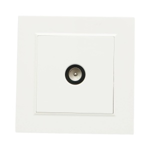 Priza TV de capat alba incastrata ABS 80x80mm, DISRP33 - Img 2