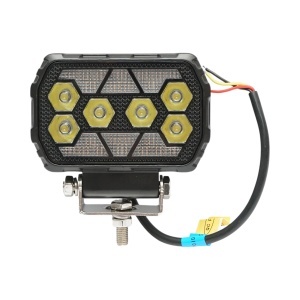 Proiector dreptunghiular LED cu DRL 9-36V, 28W alb-galben, carcasa aluminiu 112x75x45mm IP68 Breckner Germany, BRECKNER GERMANY, BK91014