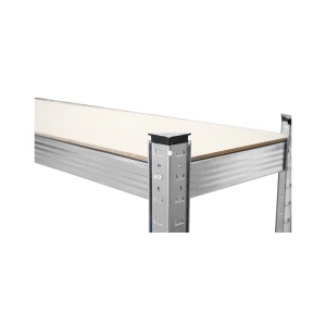 Raft metalic cu 5 polite MDF, 180x100x30cm, 250kg/polita, montaj fara suruburi, galvanizat, BRECKNER GERMANY, BK92952 - Img 4