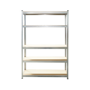 Raft metalic cu 5 polite MDF, 180x120x40cm, 250kg/polita, montaj fara suruburi, galvanizat, Cod: BK92957, Echivalență: DISEG52, Breckner Germany