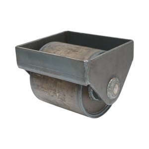Rola rulare container basculabil 160x160mm, suport sudabil, otel brut, DISVF09