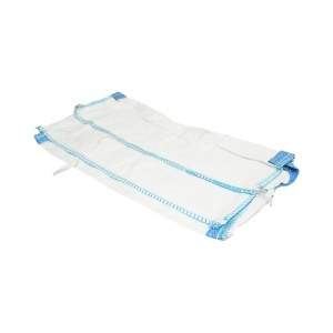 Sac big bag 95x95x120cm alb, capacitate 1500kg, tip U-Panel nelaminat, fund plan, top fusta 85cm, DISUX04 - Img 3
