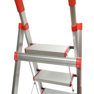 Scara aluminiu pliabila, 3 trepte antiderapante, inaltime 68cm, sarcina maxima 130Kg, DISTV01 - Img 8