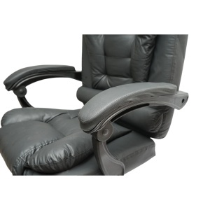 Scaun de birou ergonomic directorial cu suport lombar, piele ecologica neagra, rotativ, spatar si inaltime reglabile, BRECKNER GERMANY, BK99243 - Img 8