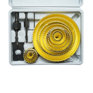 Set 13 carote circulare 19-127mm pentru rigips, lemn, PVC 17 piese, BK88099 - Img 3