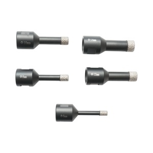 Set 5 carote diamantate 6, 8, 10, 12, 14mm, filet interior M14 pentru placi ceramice, marmura, granit Breckner Germany, BRECKNER GERMANY, BK93060 - Img 6