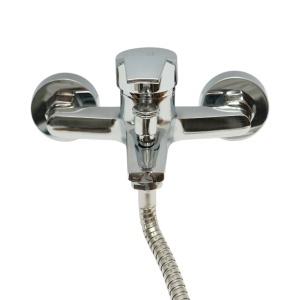 Set baterii baie si bucatarie 3 in 1, baterie cada cu para dus si furtun, baterie lavoar, baterie chiuveta bucatarie, monocomanda, crom lucios, aliaj zinc, furtunuri incluse, DISVM26 - Img 16