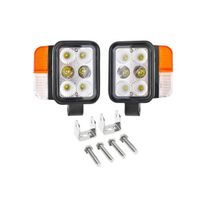 Set faruri universale tractor stanga si dreapta cu LED 10-80V, temperatura culoare 6000K, pozitii 3W LED si semnalizare 3W LED, Cod: BK69132, Brand: BRECKNER GERMANY