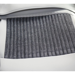Set huse scaune auto Premium Crem-Gri universale, design sport ergonomic, piele ecologica cu insertii textile, fata + spate 11 piese, DISVG57 - Img 8
