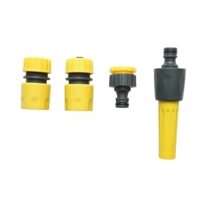 Set rola 22.5m furtun gradina PVC impletit 1/2 inch cu duza stropit reglabila, conectori si adaptor robinet 3/4-1/2 inch Crownman, CROWNMAN, DISUF69 - Img 4