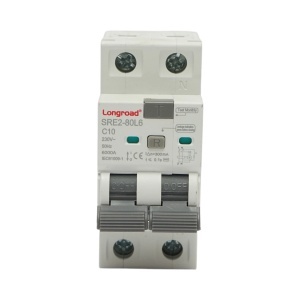 Siguranta diferentiala automata RCBO 1+N, 10A 230VAC, 300mA, 6kA Longroad, DISMB52