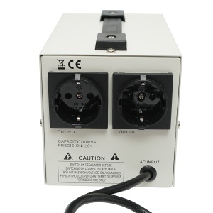 Stabilizator automat de tensiune monofazic cu releu 2000VA/140-260V, 2 prize schuko 230V, afisaj LCD, Cod: BK79720, Marca: BRECKNER GERMANY - Img 5